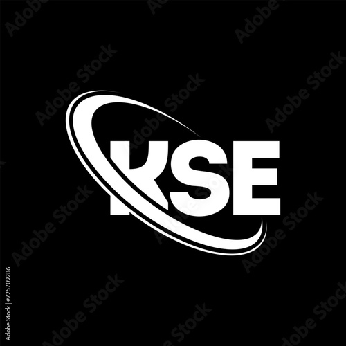 KSE logo. KSE letter. KSE letter logo design. Initials KSE logo linked with circle and uppercase monogram logo. KSE typography for technology, business and real estate brand.