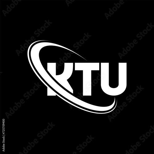 KTU logo. KTU letter. KTU letter logo design. Initials KTU logo linked with circle and uppercase monogram logo. KTU typography for technology, business and real estate brand. photo