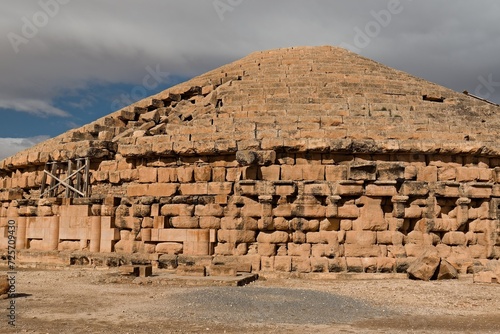 Medghacen is a mausoleum-temple of the Berber Numidian kings, standing near Batna city. Algeria. Africa. photo