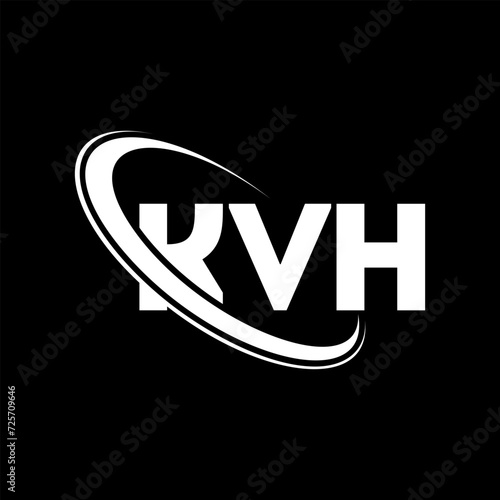 KVH logo. KVH letter. KVH letter logo design. Initials KVH logo linked with circle and uppercase monogram logo. KVH typography for technology, business and real estate brand.