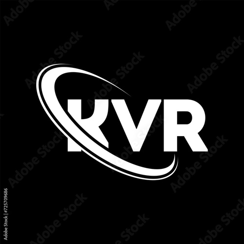 KVR logo. KVR letter. KVR letter logo design. Initials KVR logo linked with circle and uppercase monogram logo. KVR typography for technology, business and real estate brand.