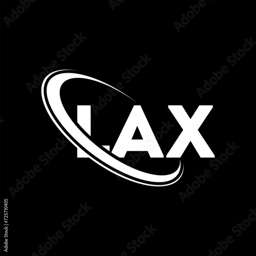 LAX logo. LAX letter. LAX letter logo design. Intitials LAX logo linked with circle and uppercase monogram logo. LAX typography for technology, business and real estate brand.