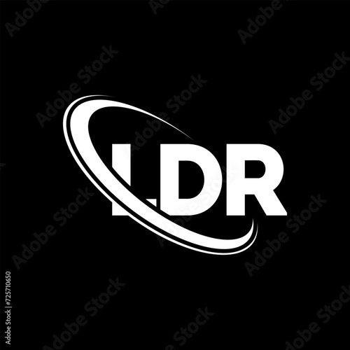 LDR logo. LDR letter. LDR letter logo design. Initials LDR logo linked with circle and uppercase monogram logo. LDR typography for technology, business and real estate brand.