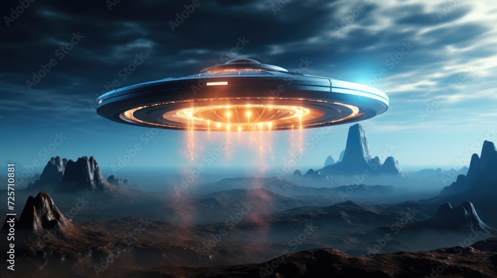 An image of Industrial neon light scifi background on the air or sky Generative AI An image of Industrial neon light scifi background on the air or sky Generative AI