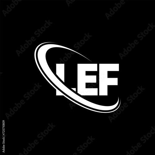 LEF logo. LEF letter. LEF letter logo design. Initials LEF logo linked with circle and uppercase monogram logo. LEF typography for technology, business and real estate brand.