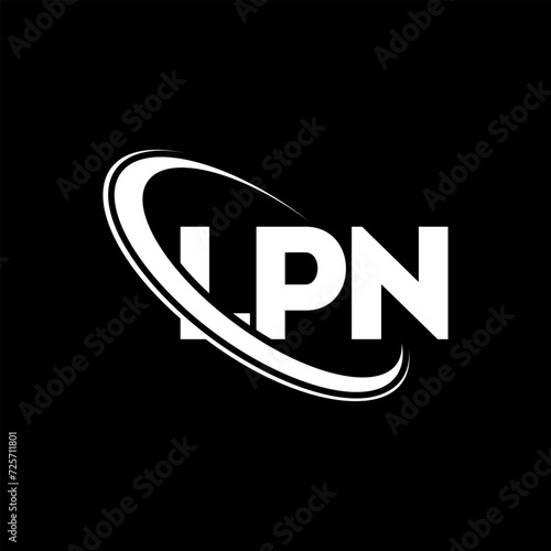 LPN logo. LPN letter. LPN letter logo design. Initials LPN logo linked with circle and uppercase monogram logo. LPN typography for technology, business and real estate brand.