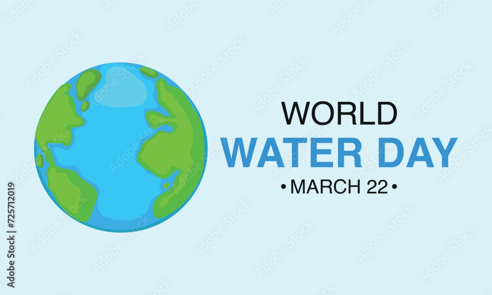 World water day. water day  design for social media post,  Globe Concept design for banner poster.