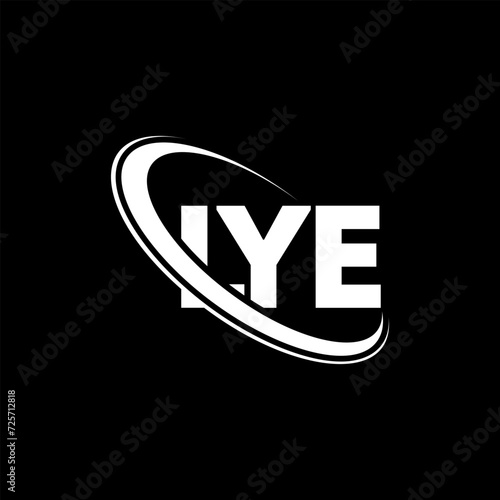 LYE logo. LYE letter. LYE letter logo design. Initials LYE logo linked with circle and uppercase monogram logo. LYE typography for technology, business and real estate brand.
