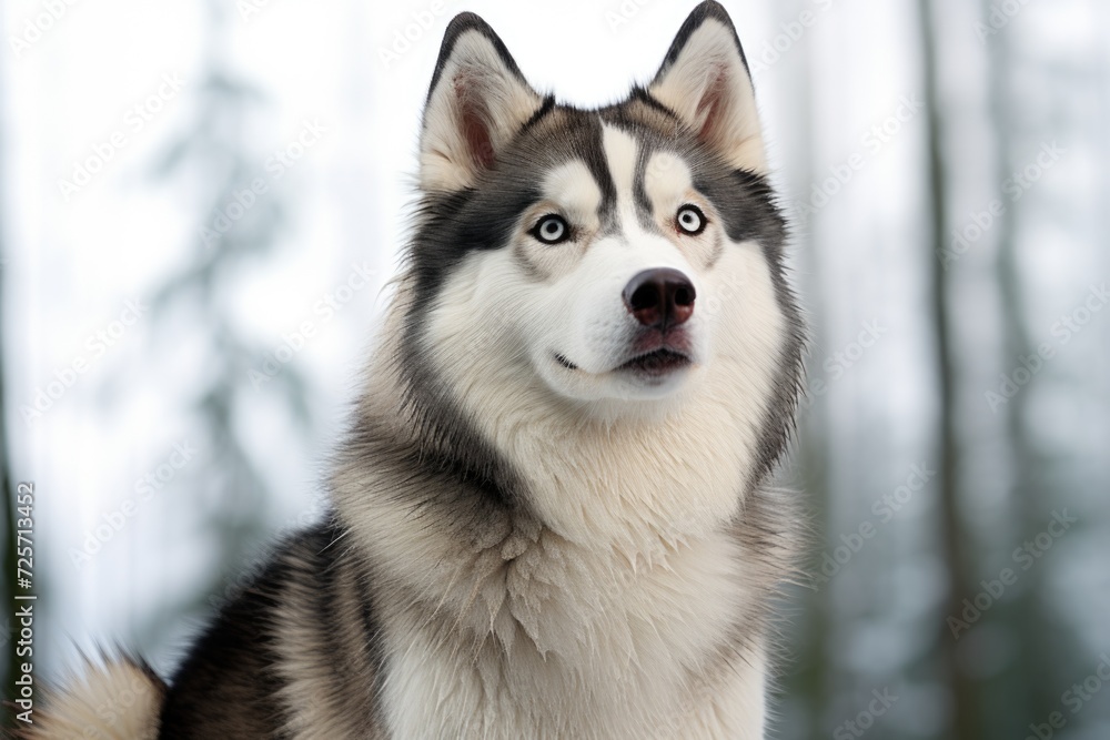 Siberian husky wolf type dog Generative AI