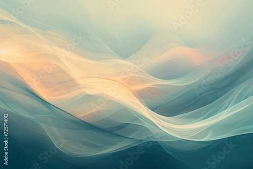 calming rhythms fluid shapes soothing colors flow seamlessly gentle waves rhythmic patterns breathing backdrop of soft, ambient lighting essence of tranquility visual metaphor emotional well-being photo