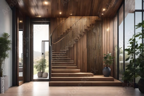 stairs in entrance area of home 