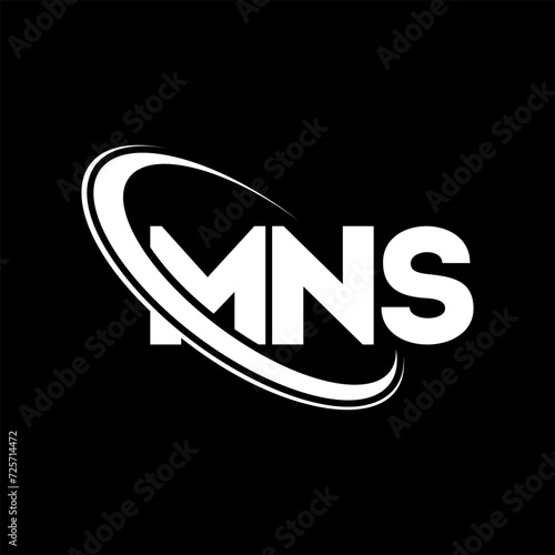 MNS logo. MNS letter. MNS letter logo design. Initials MNS logo linked with circle and uppercase monogram logo. MNS typography for technology, business and real estate brand. photo