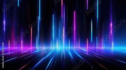 Abstract futuristic neon background, Ultraviolet spectrum. Cyber space. Futuristic wallpaper with isolated. Generative AI	