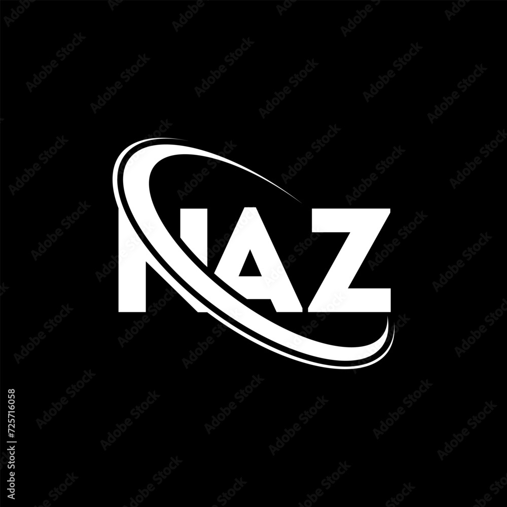 NAZ logo. NAZ letter. NAZ letter logo design. Intitials NAZ logo linked ...