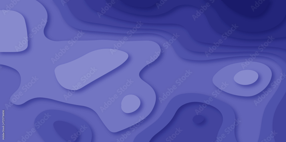 Blue wave Seamless abstract papercut background 3d realistic design use for ads banner and advertising print design vector. 3d topography relief. Vector topographic illustration.