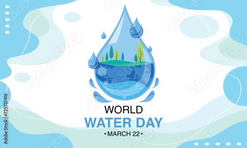 World water day. water day  design for social media post,  Globe Concept design for banner poster.
