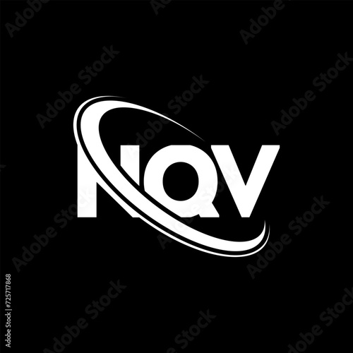 NQV logo. NQV letter. NQV letter logo design. Initials NQV logo linked with circle and uppercase monogram logo. NQV typography for technology, business and real estate brand.