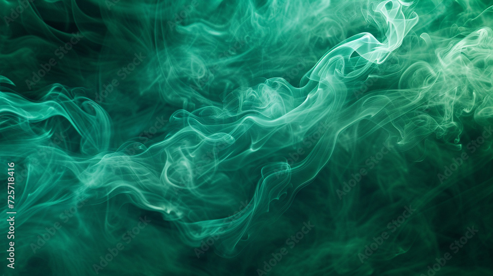 An abstract emerald green smoke background An abstract emerald green smoke background