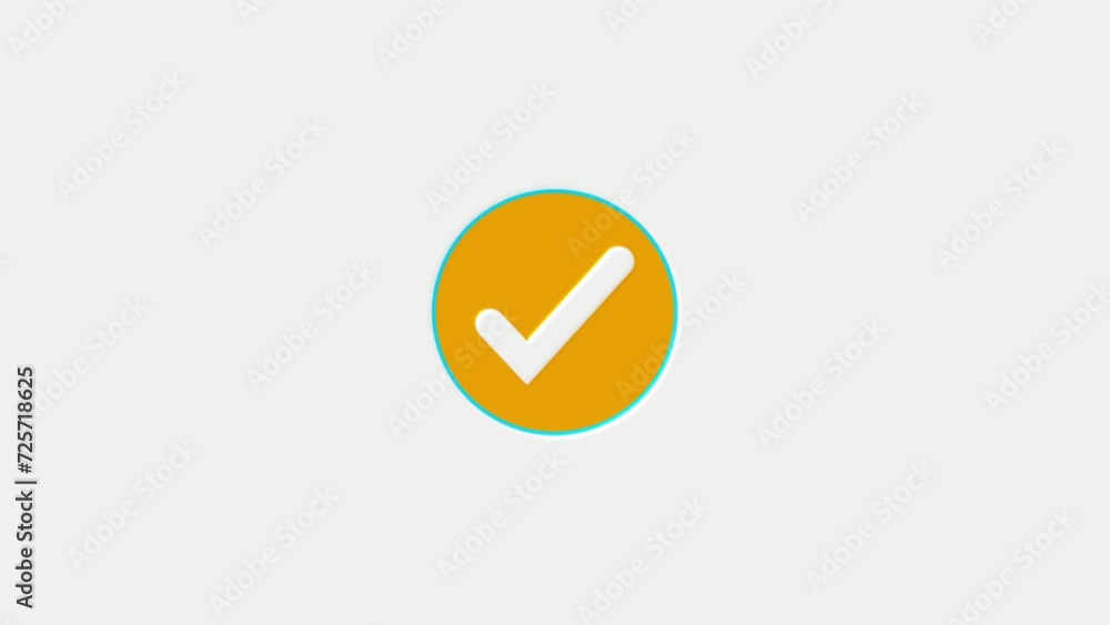 Check mark symbol animation, check mark icon animation on a white background. Success, correct or right choice icon animation in 4k video. Check mark symbol animation, check mark icon animation on a white background. Success, correct or right choice icon animation in 4k video.