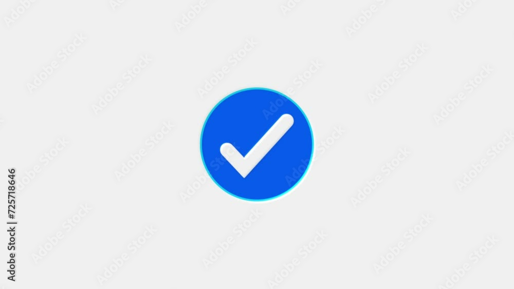 Check mark symbol animation, check mark icon animation on a white background. Success, correct or right choice icon animation in 4k video. Check mark symbol animation, check mark icon animation on a white background. Success, correct or right choice icon animation in 4k video.