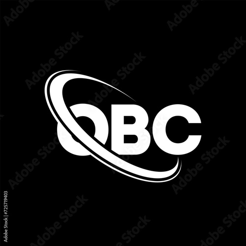 OBC logo. OBC letter. OBC letter logo design. Intitials OBC logo linked with circle and uppercase monogram logo. OBC typography for technology, business and real estate brand. photo