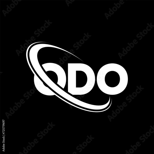 ODO logo. ODO letter. ODO letter logo design. Initials ODO logo linked with circle and uppercase monogram logo. ODO typography for technology, business and real estate brand. photo