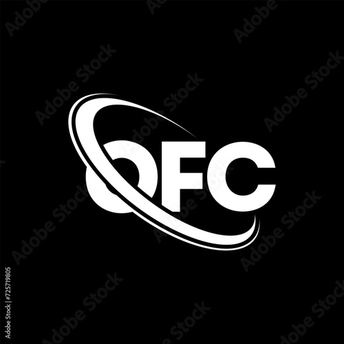 OFC logo. OFC letter. OFC letter logo design. Initials OFC logo linked with circle and uppercase monogram logo. OFC typography for technology, business and real estate brand.
