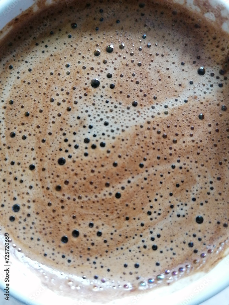 Coffee foam. Coffee foam.