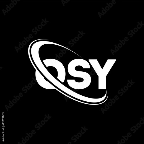 OSY logo. OSY letter. OSY letter logo design. Initials OSY logo linked with circle and uppercase monogram logo. OSY typography for technology, business and real estate brand.