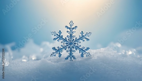 Glistening snowflake gradient from icy white to powder blue