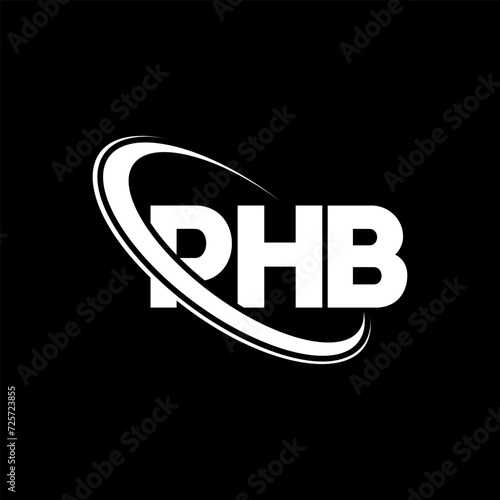 PHB logo. PHB letter. PHB letter logo design. Initials PHB logo linked with circle and uppercase monogram logo. PHB typography for technology, business and real estate brand.