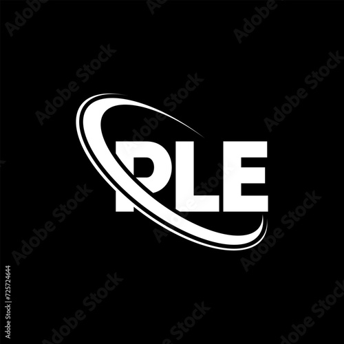 PLE logo. PLE letter. PLE letter logo design. Initials PLE logo linked with circle and uppercase monogram logo. PLE typography for technology, business and real estate brand.
