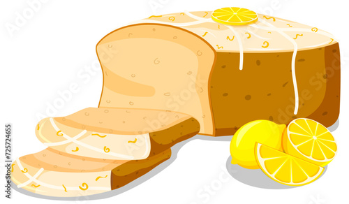 Lemon Glazed Cake with Creamy Drizzle and Zesty Citrus Accents