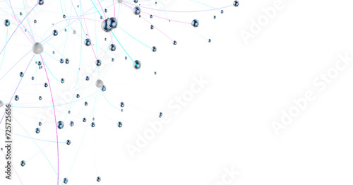 Abstract 3d render  network concept  background