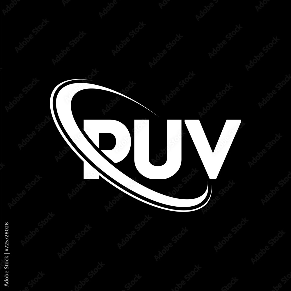 PUV logo. PUV letter. PUV letter logo design. Initials PUV logo linked with circle and uppercase monogram logo. PUV typography for technology, business and real estate brand. PUV logo. PUV letter. PUV letter logo design. Initials PUV logo linked with circle and uppercase monogram logo. PUV typography for technology, business and real estate brand.