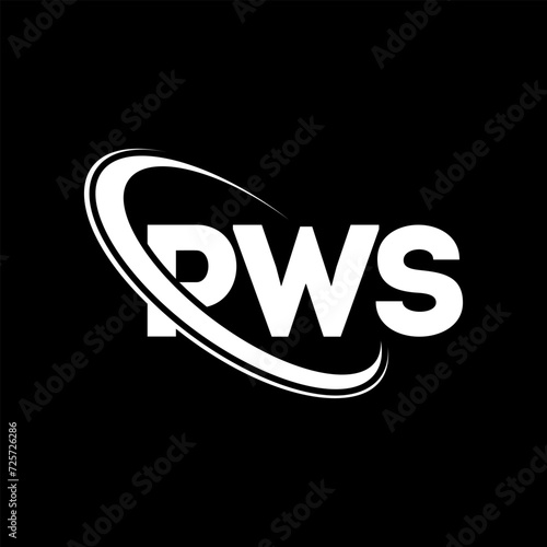 PWS logo. PWS letter. PWS letter logo design. Initials PWS logo linked with circle and uppercase monogram logo. PWS typography for technology, business and real estate brand. photo