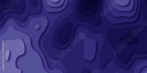 Blue wave Seamless abstract papercut background 3d realistic design use for ads banner and advertising print design vector. 3d topography relief. Vector topographic illustration. photo