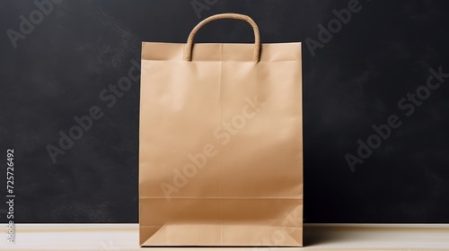  Paper bags for boutique clothing store and food and beverage product packaging, blank labels for mockup needs. 
