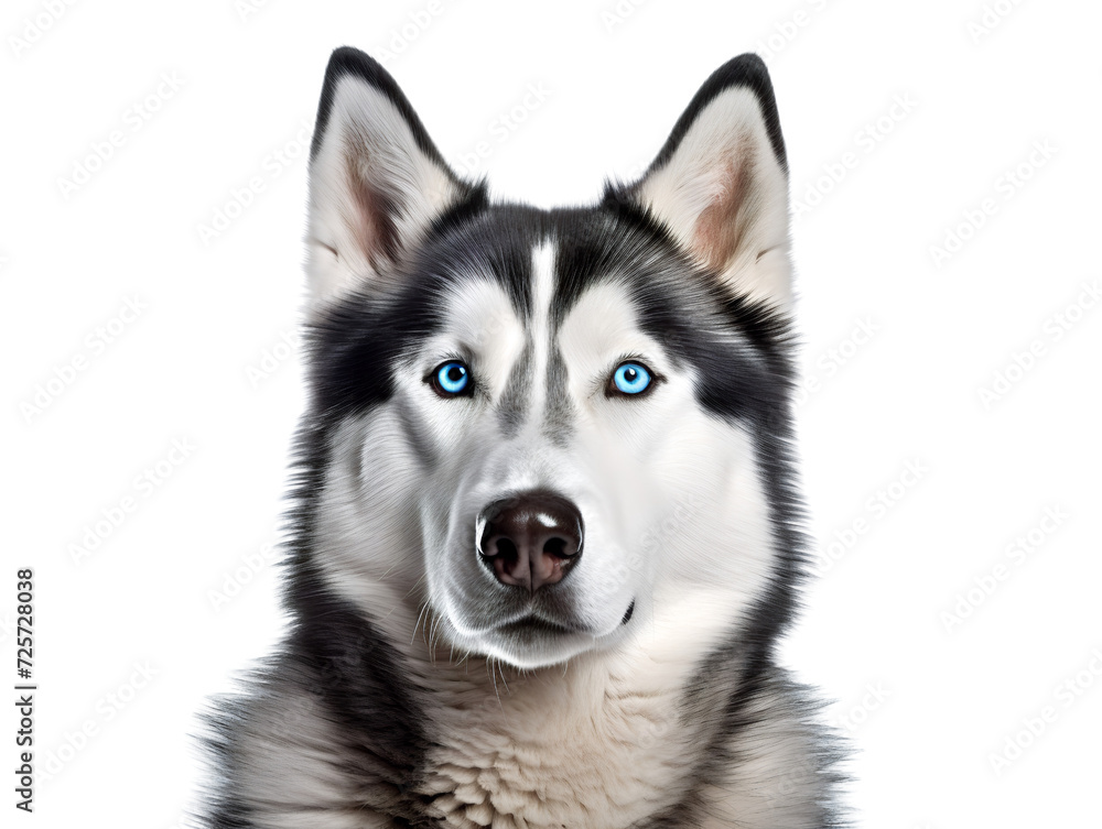 Siberian Husky, isolated on a transparent or white background