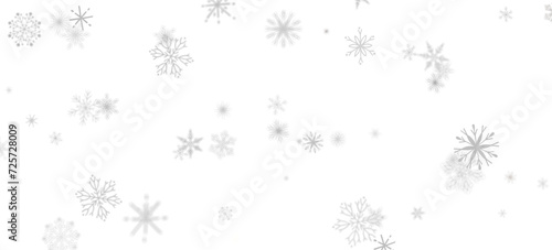 Frosty Snowfall: Mesmeric 3D Illustration Depicting Descending Holiday Snowflakes