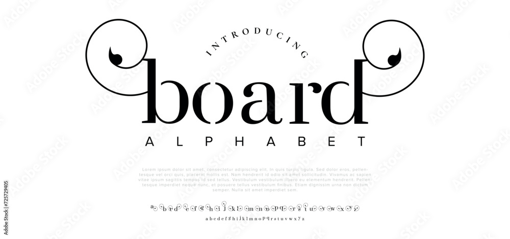 Board Modern minimal abstract alphabet fonts. Typography technology, electronic, movie, digital, music, future, logo creative font. vector illustration