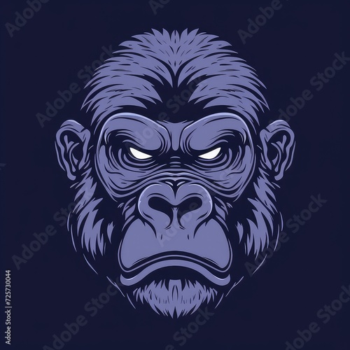 Vector Logo of Gorilla  Illustration