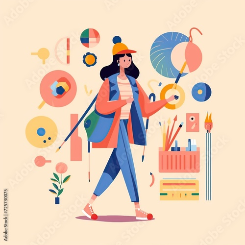 Fashion woman buying products. AI Generated