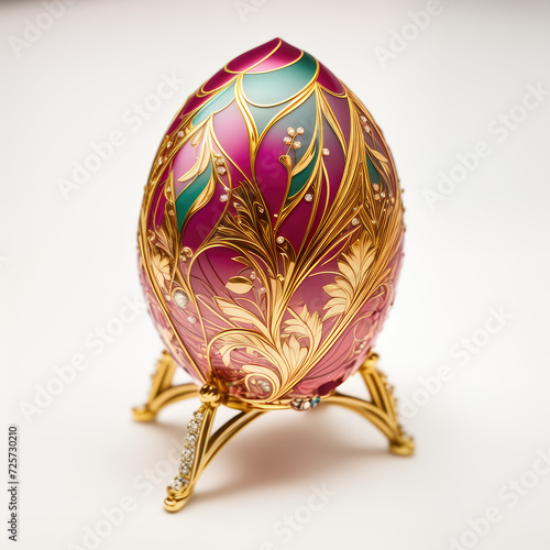 Jewelry egg. Abstract illustration. AI generated.