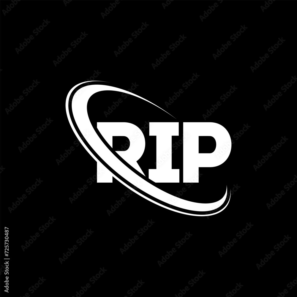 RIP logo. RIP letter. RIP letter logo design. Initials RIP logo linked with circle and uppercase monogram logo. RIP typography for technology, business and real estate brand. RIP logo. RIP letter. RIP letter logo design. Initials RIP logo linked with circle and uppercase monogram logo. RIP typography for technology, business and real estate brand.