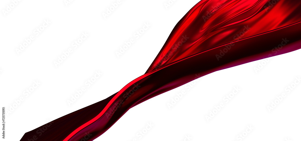 Smooth and shiny red cloth 3D Smooth and shiny red cloth 3D