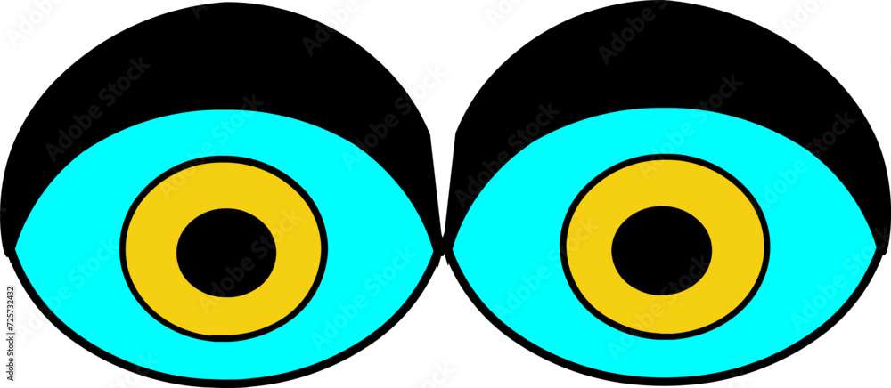 Eyes Illustration in Egg style Eyes Illustration in Egg style