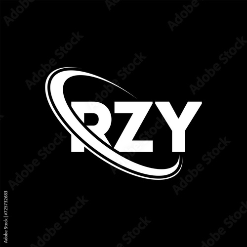 RZY logo. RZY letter. RZY letter logo design. Initials RZY logo linked with circle and uppercase monogram logo. RZY typography for technology, business and real estate brand.