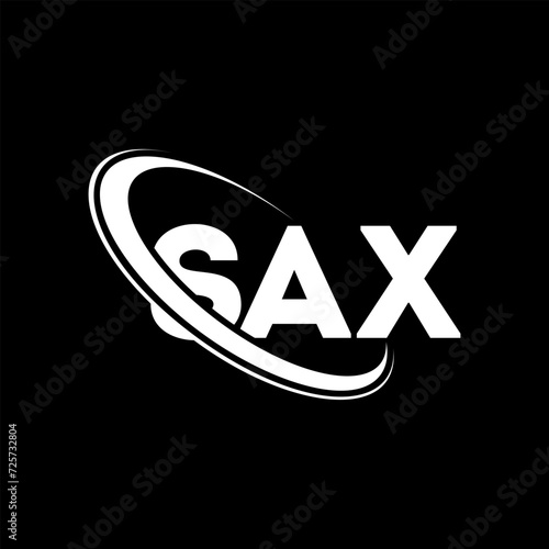 SAX logo. SAX letter. SAX letter logo design. Intitials SAX logo linked with circle and uppercase monogram logo. SAX typography for technology, business and real estate brand.