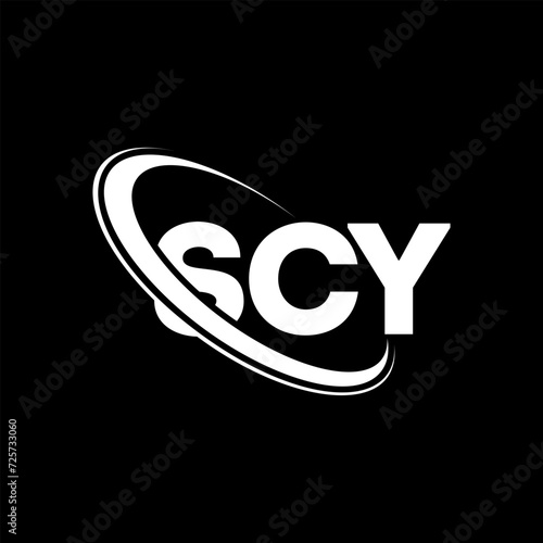 SCY logo. SCY letter. SCY letter logo design. Intitials SCY logo linked with circle and uppercase monogram logo. SCY typography for technology, business and real estate brand.